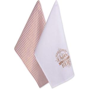 imageDII Christmas Tea Towels Decorative Kitchen Dish Towel Set 18x28 Pop Fizz Clink 2 PieceCheer