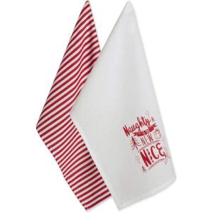 imageDII Christmas Tea Towels Decorative Kitchen Dish Towel Set 18x28 Pop Fizz Clink 2 PieceNaughtyNice