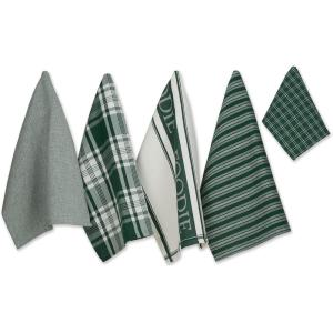 imageDII Everyday Collection Foodie Kitchen Set Dishtowel ampamp Dishcloth Nautical Blue 5 PieceDark Green
