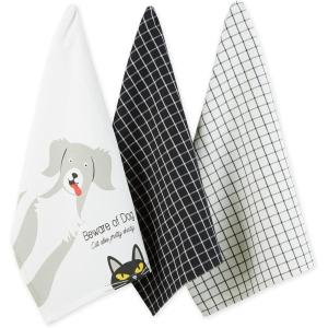 imageDII Everyday Pets Kitchen Collection Absorbent Dishtowel Set 18x28 Dog Print 3 CountBeware