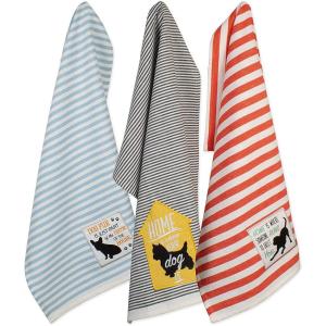 imageDII Everyday Pets Kitchen Collection Absorbent Dishtowel Set 18x28 Dog Print 3 CountDog House