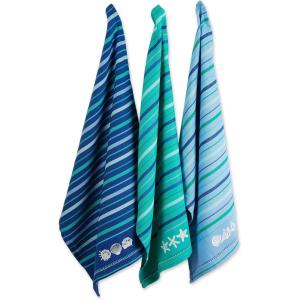 imageDII Fresh Catch Collection Kitchen Dishtowel Set 18x28 Blue Sea 3 PieceBlue Sea