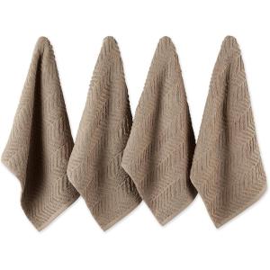 imageDII Luxury Barmop Collection Chevron Dishtowel Set Gray 16x19 4 PieceStone