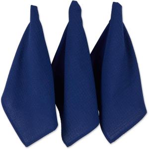 imageDII Recycled Cotton Kitchen Collection Dishtowel Set 18x26 Black 6 PieceBlue