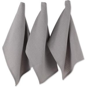 imageDII Recycled Cotton Kitchen Collection Dishtowel Set 18x26 Black 6 PieceGray