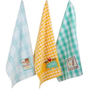 imageDII Rise and Shine Rooster Collection 100 Cotton Every Day Basic Dishtowel Set Rise and Shine 3 Piece CAMZ35808Rise  Shine Breakfast