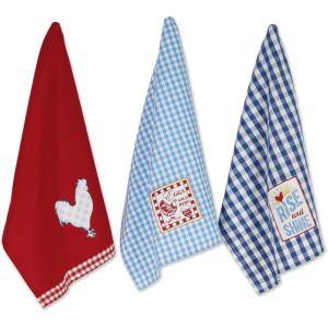 imageDII Rise and Shine Rooster Collection 100 Cotton Every Day Basic Dishtowel Set Rise and Shine 3 Piece CAMZ35808Rise and Shine