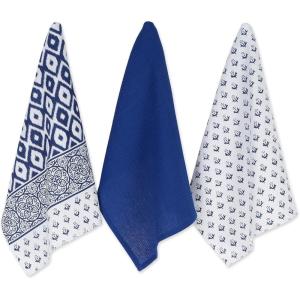 imageDII Tunisia Blue Market Tabletop and Kitchen Collection Dishtowel Set 18x28 Blue Market Set of 4Tunisian Prints