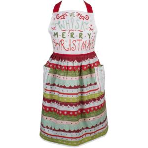 imageDII Womens Christmas Kitchen Apron Adult Size Cooking Baking or Crafting Adjustable with Large PocketsWhisk You a Merry Christmas