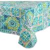 imageDII Spanish Tile Print Collection Flannel Backed Tablecloth 60 x 120 Multi Color