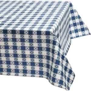 imageDII Checkered Tabletop Collection EcoVinyl Tablecloth 52x70 BlueBlue
