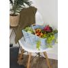 imageDII Farmhouse Chicken Wire Egg Basket Storage Baskets with Liner Denim 16x12x788quotDenim
