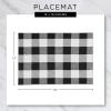 imageDII Buffalo Check Reversible Collection Tabletop Placemat Set 13x19 Red ampamp Black 6 PieceRed  Black