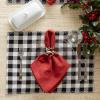 imageDII Buffalo Check Reversible Collection Tabletop Placemat Set 13x19 Red ampamp Black 6 PieceRed  Black