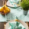 imageDII Lattice Tabletop Collection Placemat Set 13x19 Aqua 6 PieceAqua