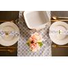 imageDII Lattice Tabletop Collection Placemat Set 13x19 Aqua 6 PieceGray