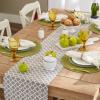 imageDII Lattice Tabletop Collection Placemat Set 13x19 Aqua 6 PieceGrey