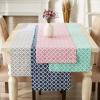 imageDII Lattice Tabletop Collection Placemat Set 13x19 Aqua 6 PieceGrey