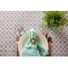 imageDII Lattice Tabletop Collection Placemat Set 13x19 Aqua 6 PieceGrey
