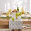 imageDII Lattice Tabletop Collection Placemat Set 13x19 Aqua 6 PieceGrey