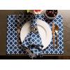 imageDII Lattice Tabletop Collection Placemat Set 13x19 Aqua 6 PieceNautical Blue