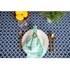 imageDII Lattice Tabletop Collection Placemat Set 13x19 Aqua 6 PieceNautical Blue