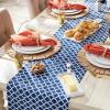 imageDII Lattice Tabletop Collection Placemat Set 13x19 Aqua 6 PieceNautical Blue