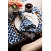 imageDII Lattice Tabletop Collection Placemat Set 13x19 Aqua 6 PieceNautical Blue