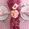 imageDII Lattice Tabletop Collection Placemat Set 13x19 Aqua 6 PieceRose Pink