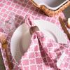 imageDII Lattice Tabletop Collection Placemat Set 13x19 Aqua 6 PieceRose Pink