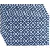 imageDII Lattice Tabletop Collection Placemat Set 13x19 Aqua 6 PieceNautical Blue