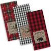 imageDII Holiday Kitchen Towels Embroidered Dish Towel Set 18x28 Cabin Christmas 3 Piece18x28