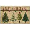 imageDII Outdoor Christmas Door Mat Collection Decorative Holiday Doormat Front Porch Dcor 17x29 Merry Trees