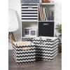 imageDII Collapsible Polyester Storage Cube Chevron Black Large