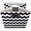 imageDII Collapsible Polyester Storage Cube Chevron Black Large
