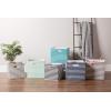 imageDII Collapsible Polyester Storage Cube Pinstripe Black LargeBlack