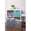 imageDII Collapsible Polyester Storage Cube Pinstripe Black LargeBlack