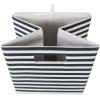 imageDII Collapsible Polyester Storage Cube Pinstripe Black LargeBlack