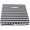 imageDII Collapsible Polyester Storage Cube Pinstripe Black LargeBlack