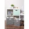 imageDII Collapsible Polyester Storage Cube Pinstripe Black LargeBlack