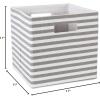 imageDII Collapsible Polyester Storage Cube Pinstripe Black LargeGray
