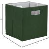 imageDII Collapsible Polyester Storage Cube Solid Lightweight and Durable Small Square 11x11x11 Hunter Green