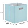 imageDII Collapsible Polyester Storage Cube Solid Lightweight and Durable Small Square 11x11x11 Robins Egg BlueSmall Square  11x11x11