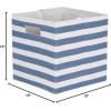 imageDII Polyester Cube Storage Collection Collapsible Hard Sided Bin 13x13x13 TealFrench Blue