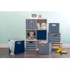 imageDII Polyester Cube Storage Collection Collapsible Hard Sided Bin 13x13x13 TealNautical Blue