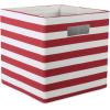 imageDII Polyester Cube Storage Collection Collapsible Hard Sided Bin 13x13x13 TealRust