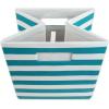 imageDII Polyester Cube Storage Collection Collapsible Hard Sided Bin 13x13x13 TealTeal