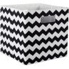 imageDII Collapsible Polyester Storage Cube Chevron Black Large