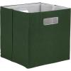 imageDII Collapsible Polyester Storage Cube Solid Lightweight and Durable Small Square 11x11x11 Hunter Green