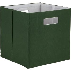 imageDII Collapsible Polyester Storage Cube Solid Lightweight and Durable Small Square 11x11x11 Hunter Green
